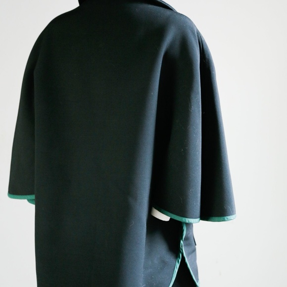 Vintage Black Chic Hunting Cape Coat - Picture 6 of 8